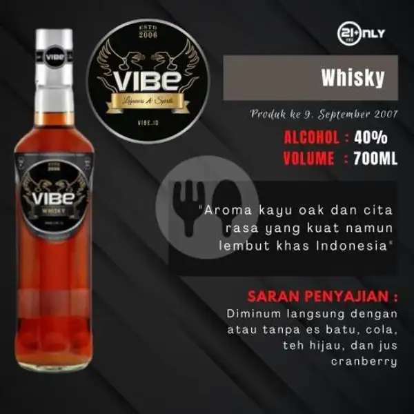 Vibe Whisky 700 Ml + Free Schweppes Tonic | Arga Bintang Anggur N Soju, Terusan Buah Batu