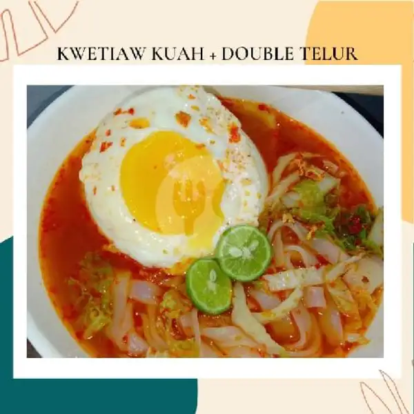 Kwetiaw Kuah + Double Telur | Kwetiaw Jamrud SMPN 2,Cimahi