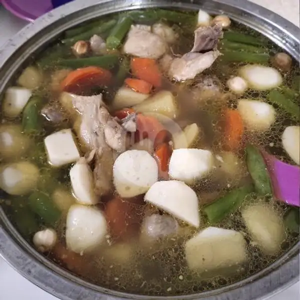 Sup Ayam + Nasi + Sambal Terasi | Ayam Penyet Lia Al-Baroqah, Villa Muka Kuning