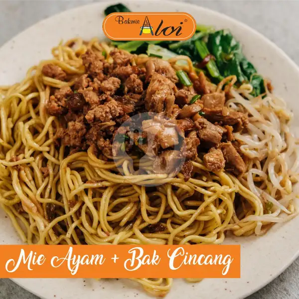 Mie Ayam + Bak Cincang (Setengah) | Bakmi Aloi, Kebon Jati