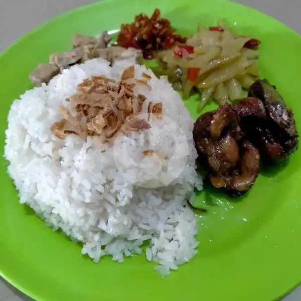 Nasi Campur Ati Ampela Goreng | Warung Makan Sosro Sudarmo, Nongsa