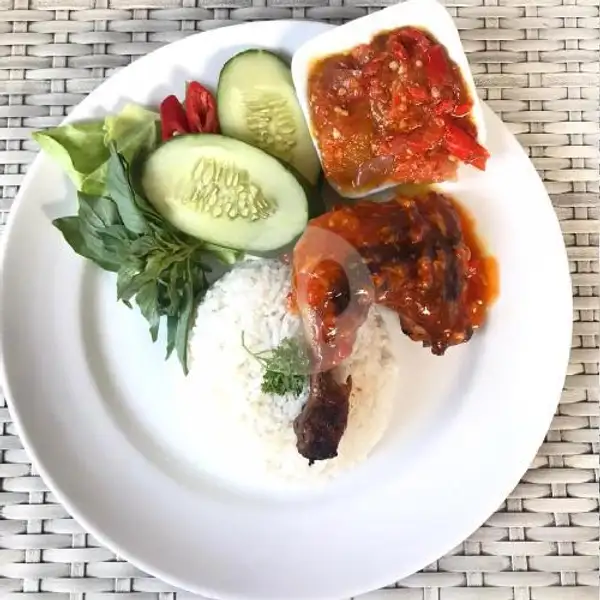 Ayam Bakar Lalapan Sauce Chilli Sambel Ulek | GR Rice Box