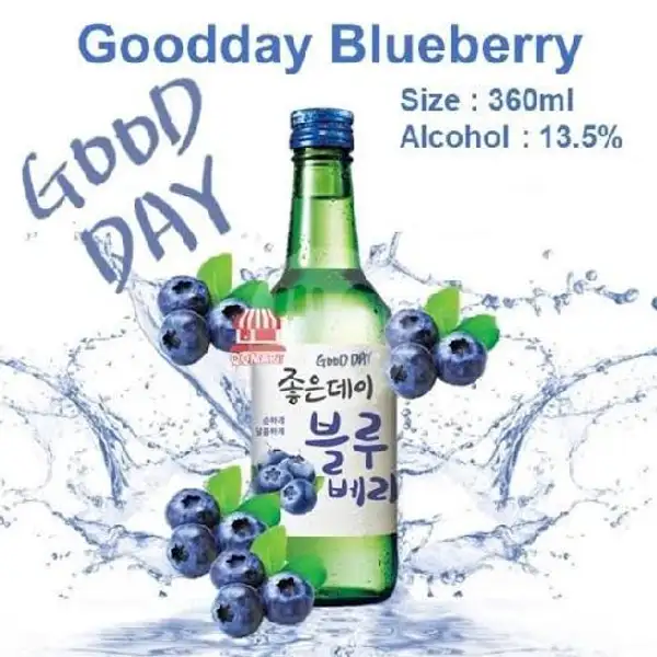 Soju Good Day Blueberry - Good Day Soju Import 360 Ml | KELLER K Beer & Soju Anggur Bir, Cicendo