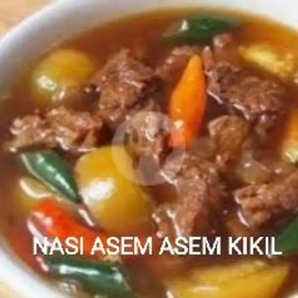 Asen Asem Kikil + Nasi Putih + Es Teh | BAKSO MERCON 99, Depan Kolam Renang
