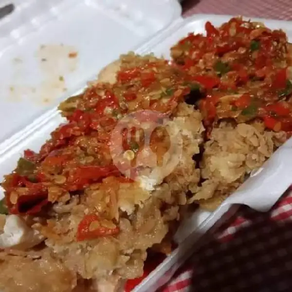 Ayam Geprek Besar + Nasi | Crispy Fire Chicken