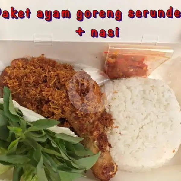 Paket Nasi Ayam Goreng Serundeng | Kedai Mamanie, Tarogong Kaler