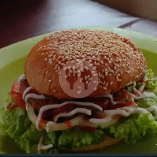 Burger Daging Abon | Roti Bakar Bandung Indatu, Aceh