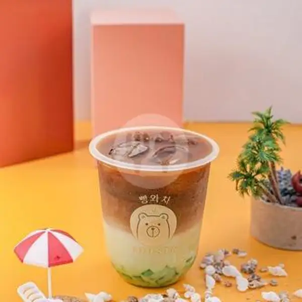 Pandan Cafe Latte | Tousta Toast & Teabar, Cideng