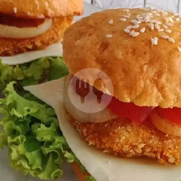 4X Burger Chicken Spicy + French Fries | Burger & Roti Bakar Bening, H. Sulaeman