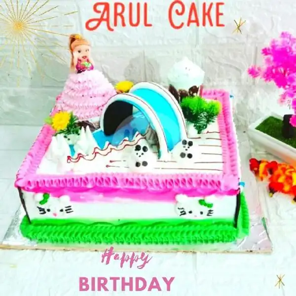Kue Ulang Tahun Dekorasi Cewe, Uk : 30x22 | Kue Ulang Tahun ARUL CAKE, Pasar Kue Subuh Senen