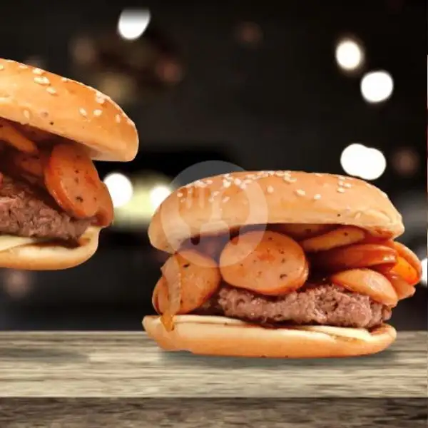 (2pcs) Meat Lovers Burger | Burger Calon Mantu