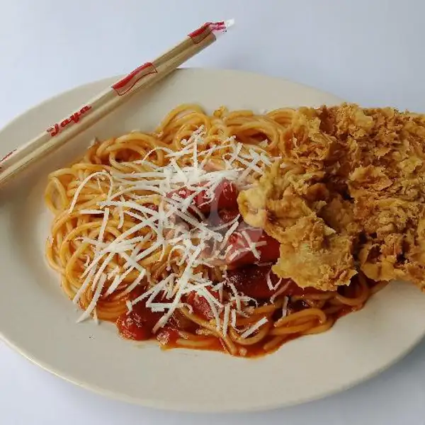 Chicken Crispy Pasta | Spaghetti LodoksFood, Cilendek