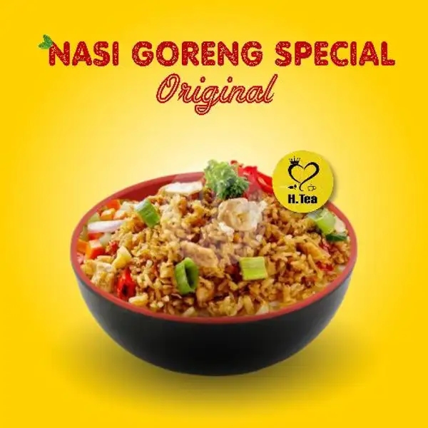 Nasi Goreng Special Original + Telur | H-tea Kalcer Crunch