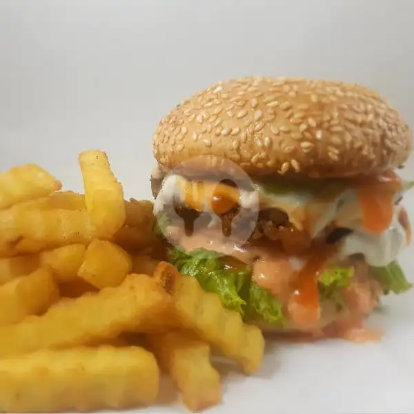 Beef Burger Kentang Goreng | Mipol, Limo