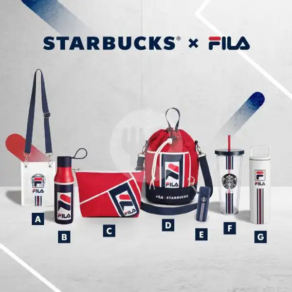 Starbucks x FILA Merchandise | Starbucks, Hayam Wuruk Plaza