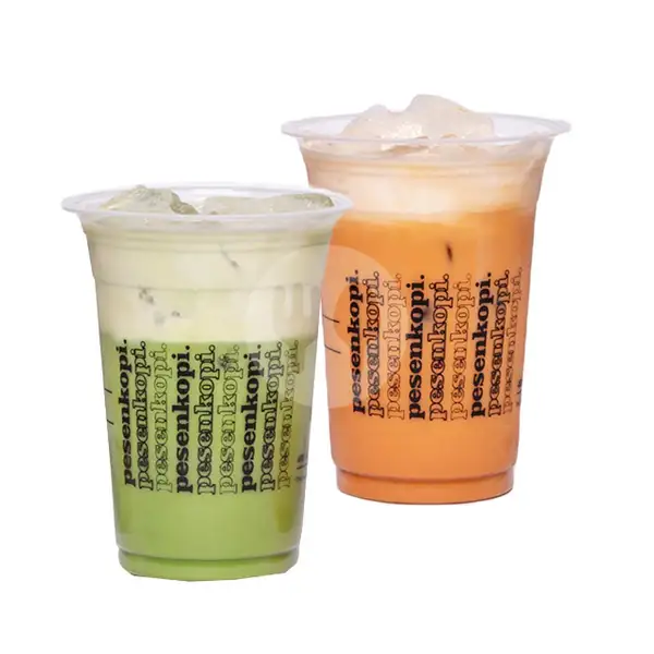 Ice Thai Tea + Ice Green Tea | Pesenkopi X Pesenmie, Gresik