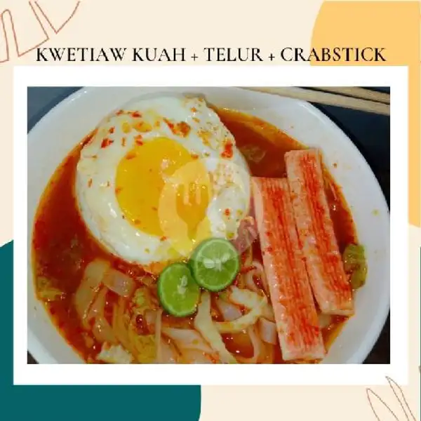 Kwetiaw Kuah + Telur + Crabstick | Kwetiaw Jamrud SMPN 2,Cimahi