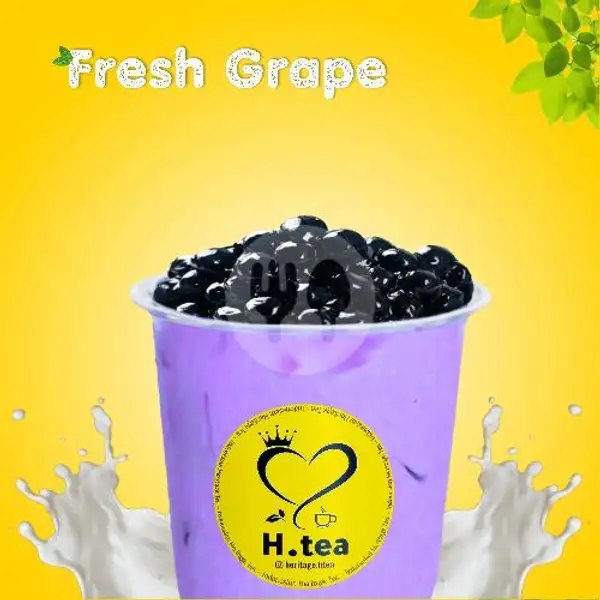 Fresh Grape + Topping Pearl Boba | H-tea Kalcer Crunch
