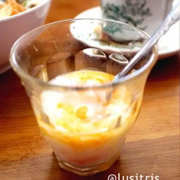 Telur 1/2 Masak (puding) | Boffet Ajo Nasi Goreng Patai, Pekanbaru