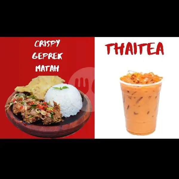 Paket Thaitea Geprek Matah | Ayam Geprek Crispy Bakar Abyan, Murni 1