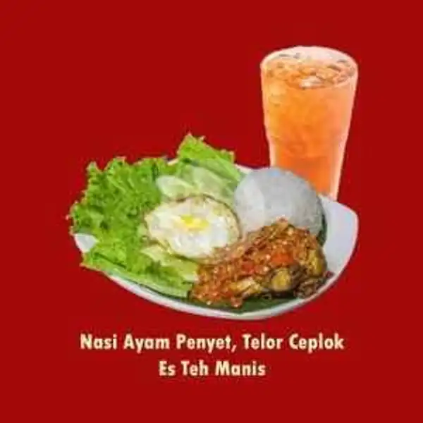 Paket Ayam Penyet Komplit (Free Teh O) | Ayam Geprek Mami Queensha, Patam Lestari