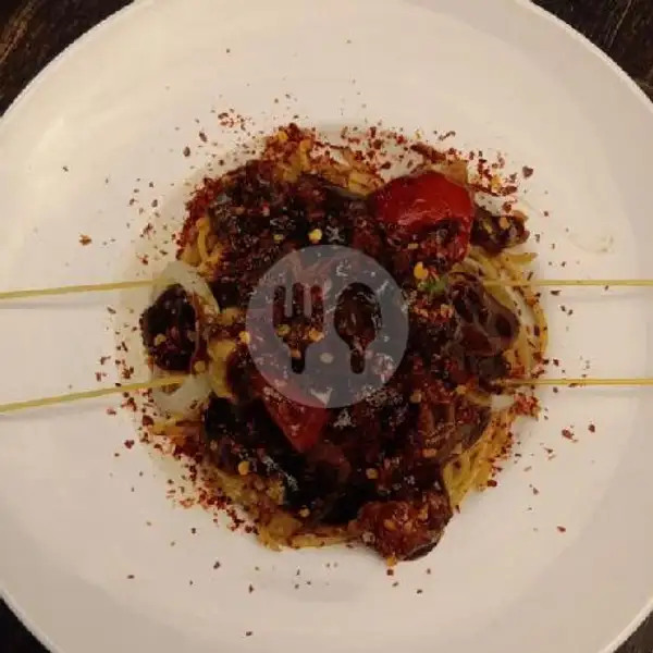 Spaghetti Chicken Blackpepper | Lontong Malam INSOMNIA, Abadi