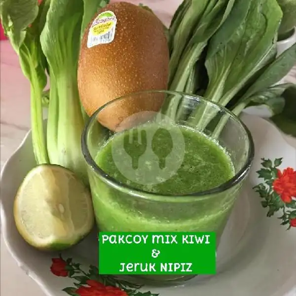Juice Pakcoy Mix Kiwi + Jeruk Nipis | Alpukat Kocok & Es Teler, Citamiang