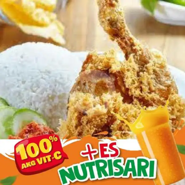 Paket Nasi Putih Ayam Kremes Bang Ardy + Es Nutrisari | Nasi Kuning, Nasi Kebuli & Nasi Uduk Bang Ardy