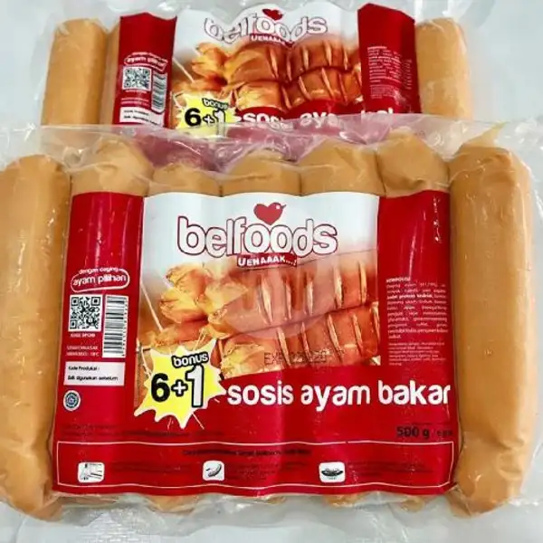 Belfoods Uenaaak Sosis Ayam Bakar 500 Gram isi 7pcs /Pack | Fidy's Kitchen, Kebon Jeruk
