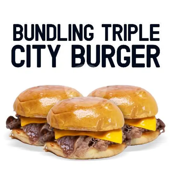 Bundling 3pcs City Burger - OPENING PROMO | Food On Wall, Kebon Melati