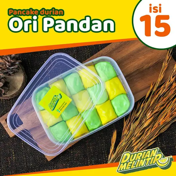 Pancake Durian Ori Pandan Isi 15 | Durian Melintir, Pinang Ranti