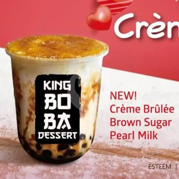 Creme Brulee Brown Sugar Pearl Milk | King Boba Kuliner Vegetarian, Nagoya