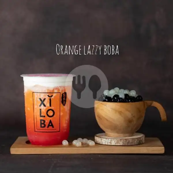 Orange Lazzy Boba | Gogo Fried Chicken, Waturenggong
