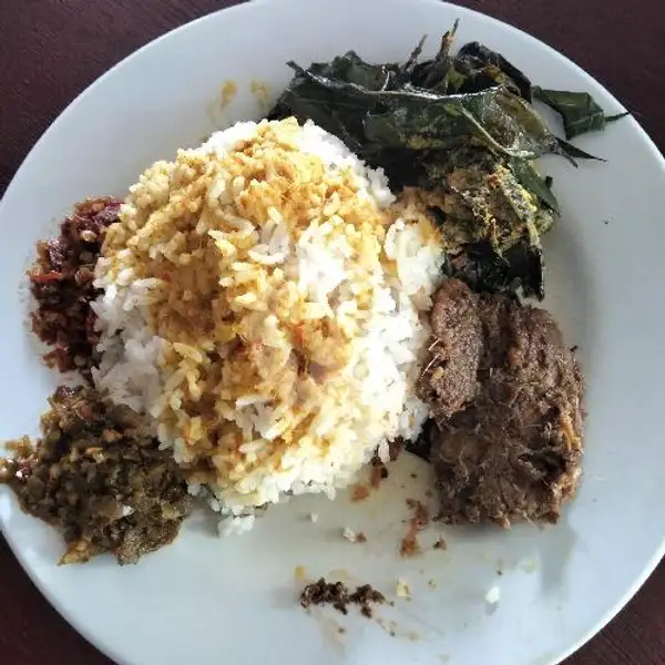 Paket Nasi Rendang | Masakan Padang Sari Raso Murah Meriah, Genteng Biru