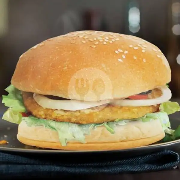 Burger Ayam Crispy + Telor + Keju | Arabian Kebab & Burger, Kisaran Barat