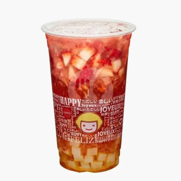 [R] - Strawberry Green Tea Lychee Jelly | Happy Lemon, Tunjungan Plaza 3