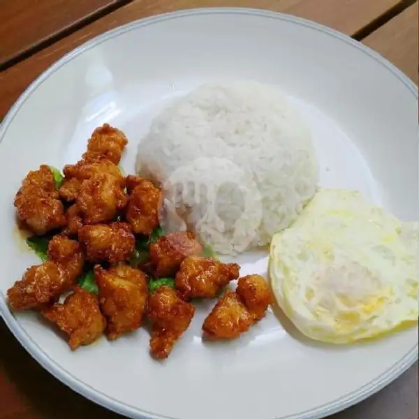 Ayam Asam Manis + Nasi Putih | Cincai Cafe, Baloi Kusuma