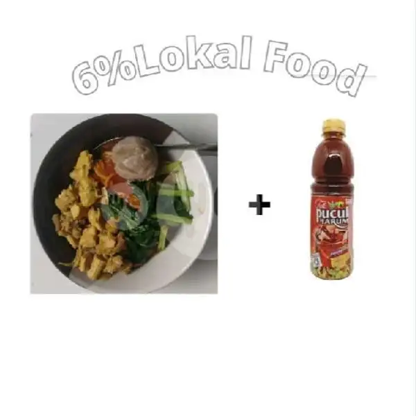 Mie Ayam Bakso Kecil + Teh Pucuk | 6% Lokal Food