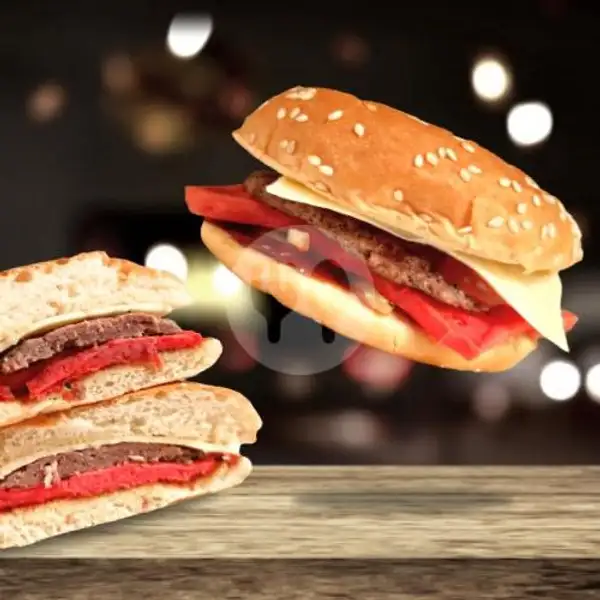 (2pcs) Classic Cheese Burger | Burger Calon Mantu