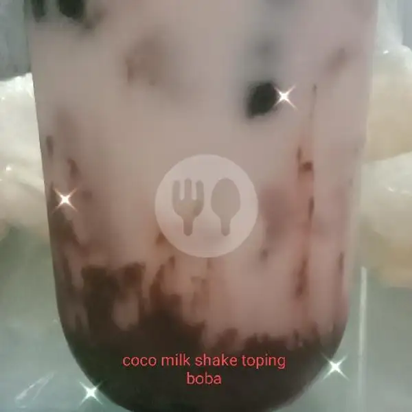 coco milkshake with boba | Story Time Resto, Nusa Kambangan