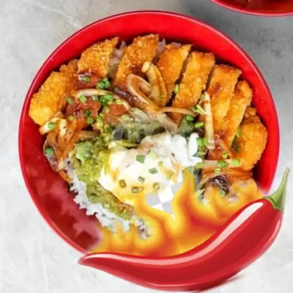 Super Hot Chicken Katsu With Egg | Happy Rice Bowl Ambarukmo, Banguntapan