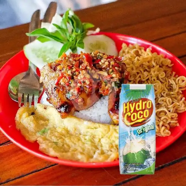 Paket Ayam Bakar Komplite+Hydrococo | Ayam Geprek Bogasari Pusat Renon, Denpasar