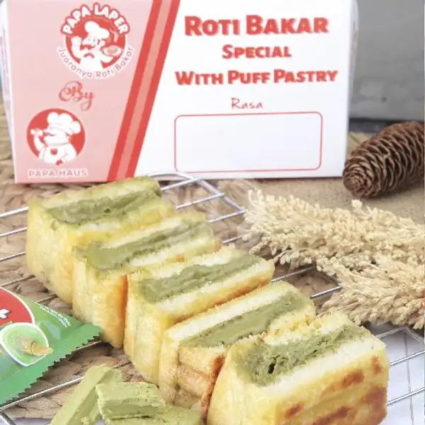 Roti Bakar Greentea Non Pastry | Papa Haus, Cilacap Tengah