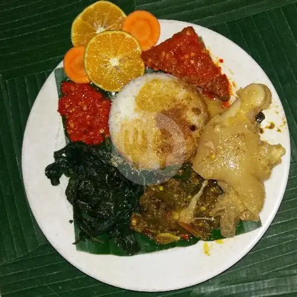 Nasi + Sayur + Sambal + Kikil Sapi | Warung Inang Masakan Padang, Tukad Banyusari