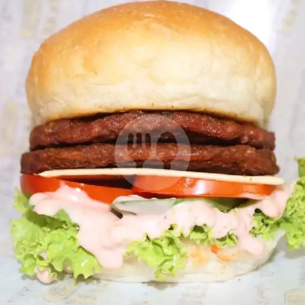 Sapi Double Keju Lokal | May Burger Batam (Ramly Tiban), Bank Mandiri Tiban
