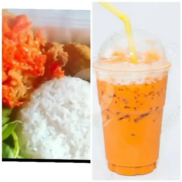 Paket Ayam Geprek Lengkap+ Thai Tea Orijinal | Kedai Dedek Zidan, Nangka