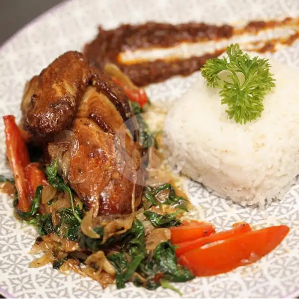 Ayam Kemangi Sambel Setan + nasi | Kolary Coffee & Kitchen, Kebon Jeruk
