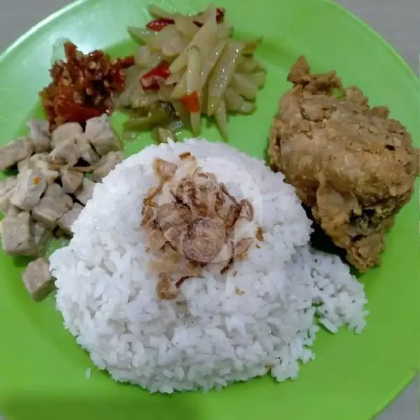 Nasi Campur Ayam Krispi | Warung Sudarmo, Nongsa