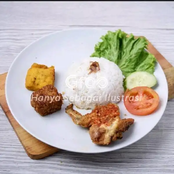 Ayam Penyet Dada+Nasi/2mandi/ | Mie Aceh Indah Cafe, Deli Tua
