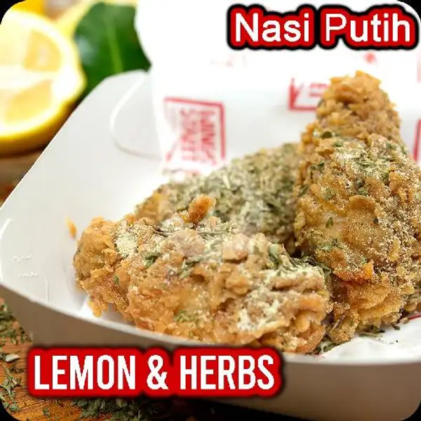 Lemon Herbs x3 + Nasi Putih | Wings Street Kukusan ala Chef Rama